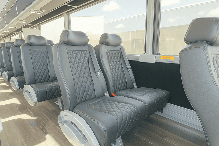 interior of Palatine Charter Bus charter bus